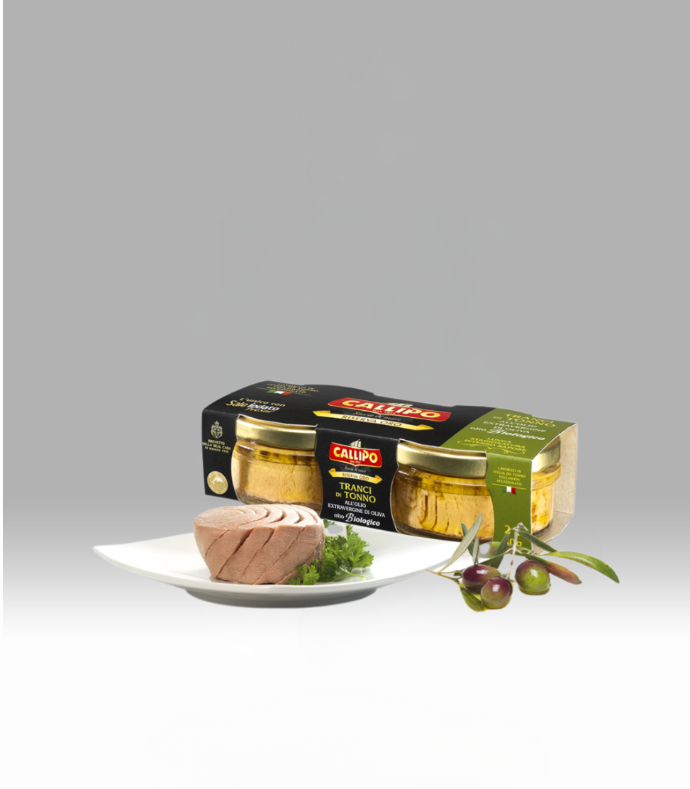 Riserva Oro Thunfischfilets 70 g x2 im Glas – in biologischem extra nativem Olivenöl